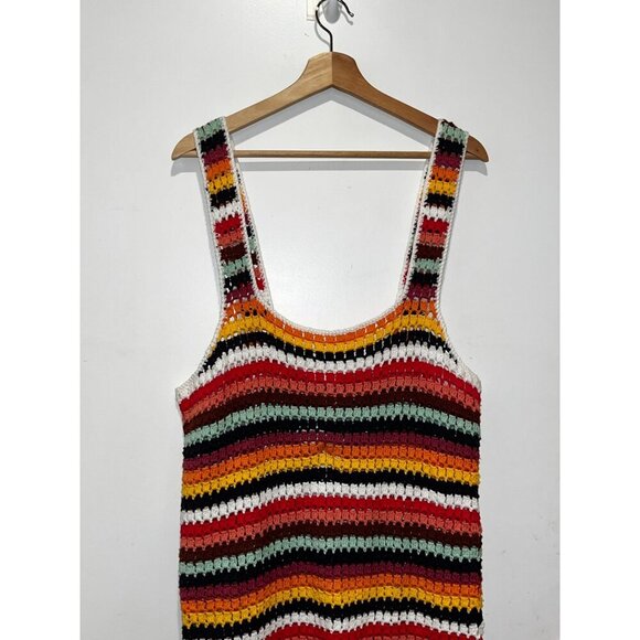 NWT Marine Layer Fiona Multicolor Crochet Striped Women's Mini Dress Size XL - Picture 3 of 9